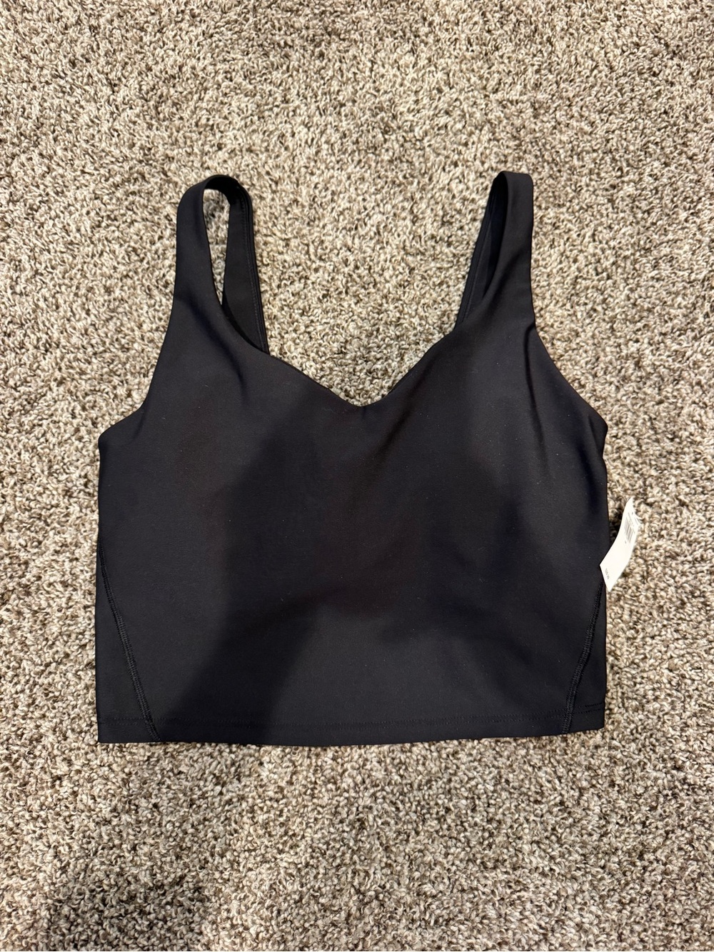 Women’s Black Athletic Tank Top with Built in Bra